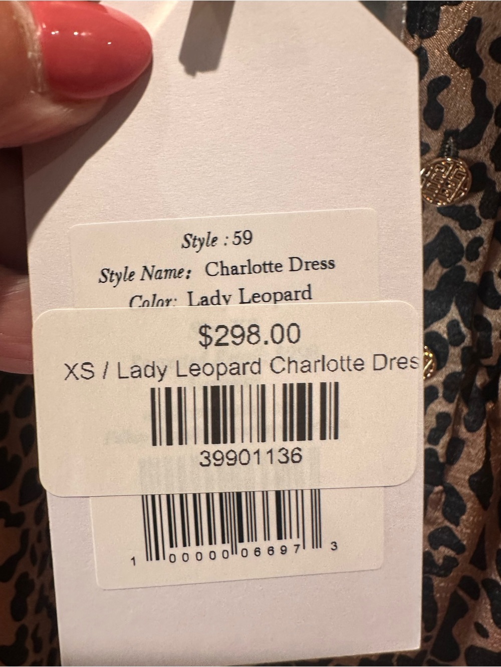 Emily McCarthy NWT Lady Leopard Charlotte Dress - Size XS - Picture 5 of 6